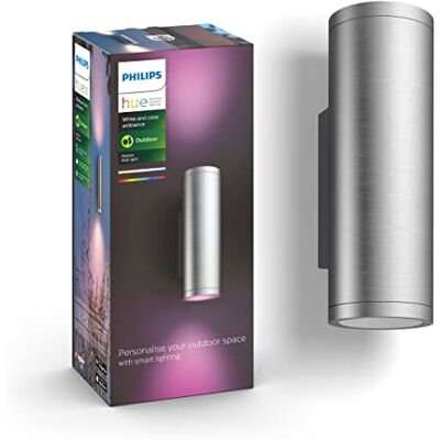Philips Appear Wandlamp voor Buiten Wit en Gekleurd Licht IP44 Waterbestendige Muurlamp Buitenverlichting Verbind met Hue Bluetooth of Bridge Werkt met Alexa en Google Philips Appear Wandlamp voor Buiten Wit en Gekleurd Licht IP44 Waterbestendige Muurlamp Buitenverlichting Verbind met Hue Bluetooth of Bridge Werkt met Alexa en Google