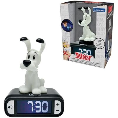 Lexibook , Idefix nachtlampje, RL800AX1 Geluiden en melodieën, LCD-display met achtergrondverlichting, helder, snooze Lexibook , Idefix nachtlampje, RL800AX1 Geluiden en melodieën, LCD-display met achtergrondverlichting, helder, snooze