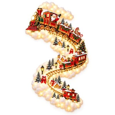 Generic Wandlamp Christmas Magic Trail rendier en slee led 3D LED kerstdecoratie in warm wit met slee en rendier, feestelijk lichteffect Generic Wandlamp Christmas Magic Trail rendier en slee led 3D LED kerstdecoratie in warm wit met slee en rendier, feestelijk lichteffect