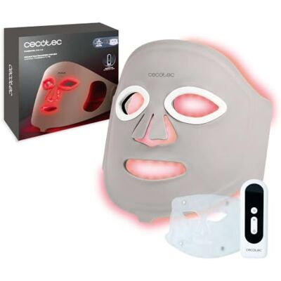 Cecotec FaceCare LÜM Ice gezichtsmasker, 9 kleuren, 112 leds, batterij 210 IceTech verkoelend effect, afstandsbediening, tijdinstelling, rood licht, uv-vrij siliconen masker en routine van Cecotec FaceCare LÜM Ice gezichtsmasker, 9 kleuren, 112 leds, batterij 210 IceTech verkoelend effect, afstandsbediening, tijdinstelling, rood licht, uv-vrij siliconen masker en routine van