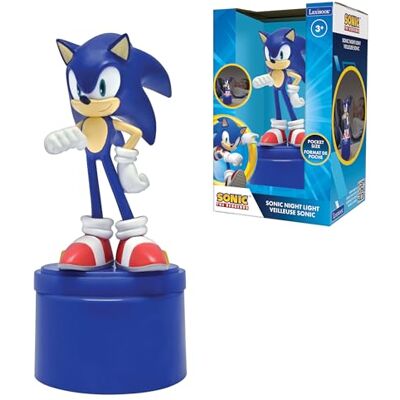 Lexibook , SEGA Sonic The Hedgehog, led-nachtlampje voor kinderkamer, zacht licht, werkt op batterijen, blauw, NLJ01SN Lexibook , SEGA Sonic The Hedgehog, led-nachtlampje voor kinderkamer, zacht licht, werkt op batterijen, blauw, NLJ01SN