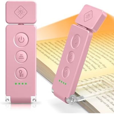 Glocusent Oplaadbare leeslamp met 12 leds, leeslamp om op te klikken met 5 kleuren en 5 helderheidsniveaus, tot 100 uur batterijduur, oogvriendelijke leeslampen voor Glocusent Oplaadbare leeslamp met 12 leds, leeslamp om op te klikken met 5 kleuren en 5 helderheidsniveaus, tot 100 uur batterijduur, oogvriendelijke leeslampen voor