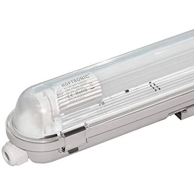 HOFTRONIC Led-lamp voor vochtige ruimtes, 120 cm, 3000 K, warmwit, 18 W, 1980 lm, 110 lm/W, flikkervrij, T8, werkplaatslamp, IP65, waterdicht, voor garage, kelder, badkamer, kantoor, magazijn HOFTRONIC Led-lamp voor vochtige ruimtes, 120 cm, 3000 K, warmwit, 18 W, 1980 lm, 110 lm/W, flikkervrij, T8, werkplaatslamp, IP65, waterdicht, voor garage, kelder, badkamer, kantoor, magazijn
