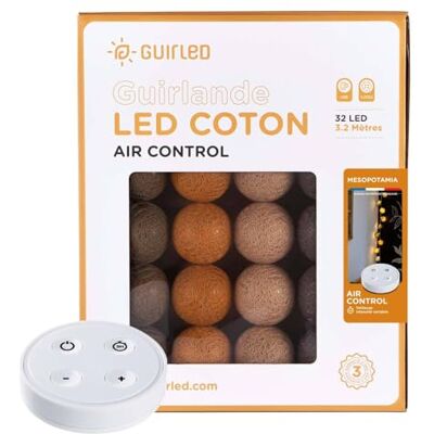 GuirLED Lichtsnoer met katoenen ballen USB Draadloze afstandsbediening Nachtlampje voor baby's 2 uur Inclusief dubbele USB-voedingsadapter 2 A 4 intensiteiten 32 ballen 3,2 m Mesopotamia GuirLED Lichtsnoer met katoenen ballen USB Draadloze afstandsbediening Nachtlampje voor baby's 2 uur Inclusief dubbele USB-voedingsadapter 2 A 4 intensiteiten 32 ballen 3,2 m Mesopotamia