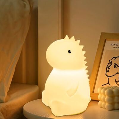 BUOAZR Dinosaurus nachtlampje voor kinderen, siliconen lamp met warm licht, dimbaar, progressief en 7 kleuren licht, oplaadbaar USB-nachtlampje, draagbaar nachtlampje voor kinderen BUOAZR Dinosaurus nachtlampje voor kinderen, siliconen lamp met warm licht, dimbaar, progressief en 7 kleuren licht, oplaadbaar USB-nachtlampje, draagbaar nachtlampje voor kinderen