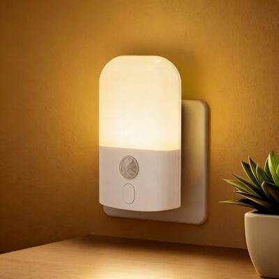 GRIFEMA GD103-1, nachtlampje voor kinderen, stopcontact, 5-traps helderheidsinstelling, babynachtlampje geschikt voor slaapkamer, keuken, hal, badkamer, wit GRIFEMA GD103-1, nachtlampje voor kinderen, stopcontact, 5-traps helderheidsinstelling, babynachtlampje geschikt voor slaapkamer, keuken, hal, badkamer, wit