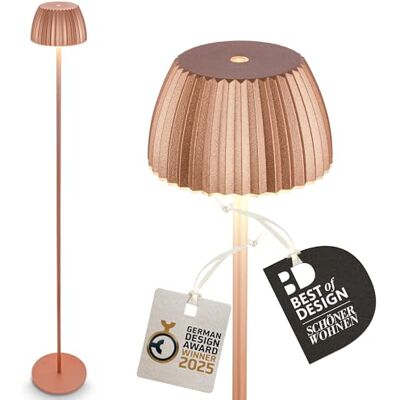 Briloner Riffle Draadloze led-vloerlamp, IP44, met aanraking, dimbaar, geheugenfunctie, verwisselbare batterij, leeslamp, woonkamerlamp, Duits design, Award Winner, 19 x 124 cm Briloner Riffle Draadloze led-vloerlamp, IP44, met aanraking, dimbaar, geheugenfunctie, verwisselbare batterij, leeslamp, woonkamerlamp, Duits design, Award Winner, 19 x 124 cm