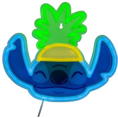Paladone Lilo & Stitch Ananas led-neonlamp, officiële Disney lamp met netsnoer voor thuis of cadeau voor filmliefhebbers Paladone Lilo & Stitch Ananas led-neonlamp, officiële Disney lamp met netsnoer voor thuis of cadeau voor filmliefhebbers