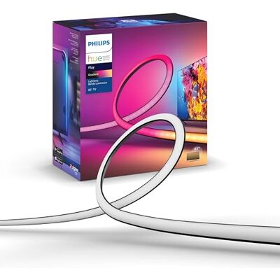 Philips Lightstrip Hue Play Gradient voor 65 inch TV, synchronisatie van het licht met het scherm (vereist Hue Sync Box niet inbegrepen), werkt met Alexa, Google Assistant en Apple Homekit Philips Lightstrip Hue Play Gradient voor 65 inch TV, synchronisatie van het licht met het scherm (vereist Hue Sync Box niet inbegrepen), werkt met Alexa, Google Assistant en Apple Homekit