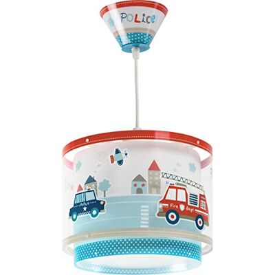 Dalber POLIZEI Hanglamp voor kinderkamer, blauw, 26,5 x 26,5 x 21 cm Dalber POLIZEI Hanglamp voor kinderkamer, blauw, 26,5 x 26,5 x 21 cm