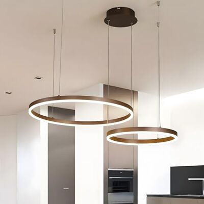 YYUTLUO Moderne led-kroonluchter DIY cirkel 2 bruine ringen: 40 + 60 cm = 40 W hangende verlichting led metaal + acryl afstandsbediening dimbaar 2,4 G hanglamp plafond rond woonkamer slaapkamer YYUTLUO Moderne led-kroonluchter DIY cirkel 2 bruine ringen: 40 + 60 cm = 40 W hangende verlichting led metaal + acryl afstandsbediening dimbaar 2,4 G hanglamp plafond rond woonkamer slaapkamer