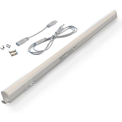 Briloner Leuchten Verblindingsvrije LED-inbouwlamp 8 W, 800 lumen, 58,5 cm, met aan-/uitschakelaar, 1 m voedingskabel met stekker en bevestigingsmateriaal Wit Briloner Leuchten Verblindingsvrije LED-inbouwlamp 8 W, 800 lumen, 58,5 cm, met aan-/uitschakelaar, 1 m voedingskabel met stekker en bevestigingsmateriaal Wit