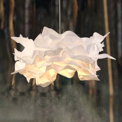 DUNMW Creatieve DIY Papier Wolk Hanglamp, Eenvoudige Kunst Papier Bloem Plafondlamp Decoratieve Kroonluchter Wolk Plafondlamp voor Slaapkamer, Woonkamer, Eetkamer, 61 cm DUNMW Creatieve DIY Papier Wolk Hanglamp, Eenvoudige Kunst Papier Bloem Plafondlamp Decoratieve Kroonluchter Wolk Plafondlamp voor Slaapkamer, Woonkamer, Eetkamer, 61 cm