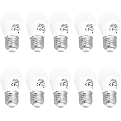 JANDEI 10 stuks G45 mini-ledlampen, E27-fitting, 7 W, warm wit, 3000 K, voor plafondlampen, verlichtingssystemen, Kerstmis, decoratieve wandlampen, tafellampen, kantoor, kantoor. JANDEI 10 stuks G45 mini-ledlampen, E27-fitting, 7 W, warm wit, 3000 K, voor plafondlampen, verlichtingssystemen, Kerstmis, decoratieve wandlampen, tafellampen, kantoor, kantoor.