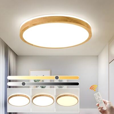 YYUTLUO Led-plafondlamp, hout, rond, van natuurlijk hout, 360 graden, dimbaar, met afstandsbediening, 2700 K-6500 K, 36 W, woonkamer, eetkamer, hal, huis, kantoor, kinderkamer (diameter 50 cm) YYUTLUO Led-plafondlamp, hout, rond, van natuurlijk hout, 360 graden, dimbaar, met afstandsbediening, 2700 K-6500 K, 36 W, woonkamer, eetkamer, hal, huis, kantoor, kinderkamer (diameter 50 cm)