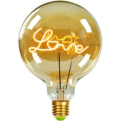 TIANFAN E27 vintage dimbare ledlamp met lichtwoord "Home/Love" 220/240V 4W TIANFAN E27 vintage dimbare ledlamp met lichtwoord "Home/Love" 220/240V 4W