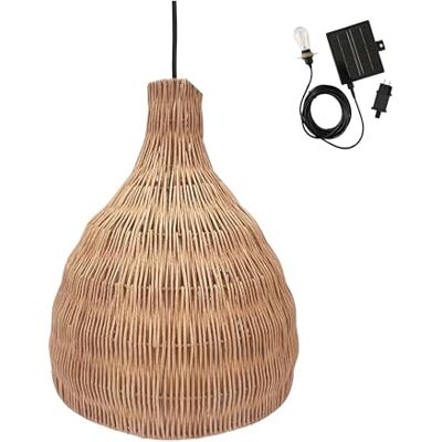 Lumisky Solar hanglamp BELLA SOLAR van natuurlijk rotan, met hybride net- en zonne-kabel, 5 m lang Lumisky Solar hanglamp BELLA SOLAR van natuurlijk rotan, met hybride net- en zonne-kabel, 5 m lang