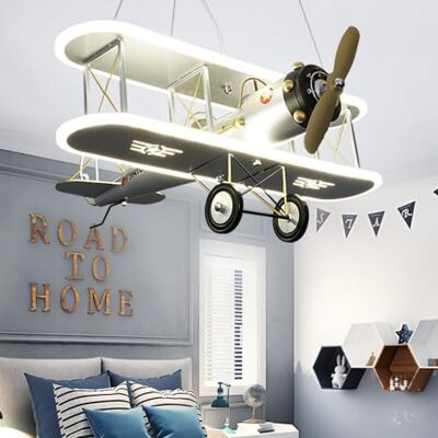 Harpochten Kinderkamerlamp, led-plafondlamp, vliegtuig, plafond, modern, dimbaar, met afstandsbediening, 3000 K-6000 K, lamp voor kinderen, jongens, meisjes, kinderkamer, woonkamer, eetkamer, café, Harpochten Kinderkamerlamp, led-plafondlamp, vliegtuig, plafond, modern, dimbaar, met afstandsbediening, 3000 K-6000 K, lamp voor kinderen, jongens, meisjes, kinderkamer, woonkamer, eetkamer, café,
