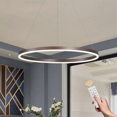 YYUTLUO Moderne led-kroonluchter DIY cirkel 1 bruine ringen: 40 cm = 23 W hangende verlichting led metaal + acryl afstandsbediening dimbaar 2,10 g hanglamp plafond rond woonkamer slaapkamer YYUTLUO Moderne led-kroonluchter DIY cirkel 1 bruine ringen: 40 cm = 23 W hangende verlichting led metaal + acryl afstandsbediening dimbaar 2,10 g hanglamp plafond rond woonkamer slaapkamer