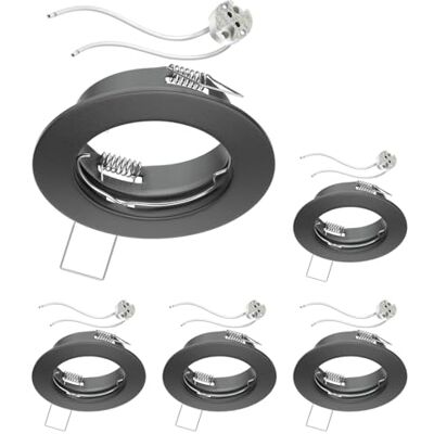 ledscom.de 5 stuks inbouwframe voor plafond FERE inbouwframe antraciet mat (LED/halogeen/MR16/50 mm) GU5.3-fitting inbegrepen ledscom.de 5 stuks inbouwframe voor plafond FERE inbouwframe antraciet mat (LED/halogeen/MR16/50 mm) GU5.3-fitting inbegrepen
