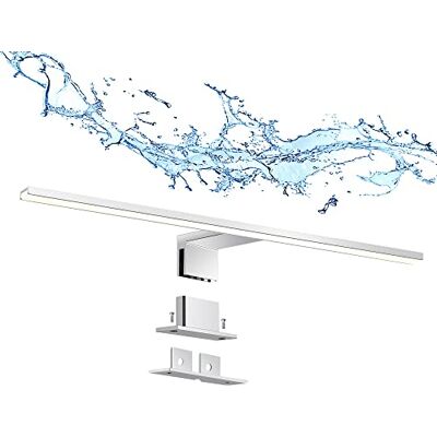 ERWEY Spiegellamp voor badkamer, led, 8 W, 60 cm, 680 lm, 4000 K, neutraal wit, IP44, waterdicht, spiegellamp, SDB (600 mm) ERWEY Spiegellamp voor badkamer, led, 8 W, 60 cm, 680 lm, 4000 K, neutraal wit, IP44, waterdicht, spiegellamp, SDB (600 mm)