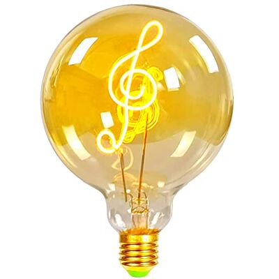 TIANFAN Vintage ledlampen, 4 W, dimbaar, muziek, decoratief, 220/240 V, E27, tafellamp, lamp TIANFAN Vintage ledlampen, 4 W, dimbaar, muziek, decoratief, 220/240 V, E27, tafellamp, lamp