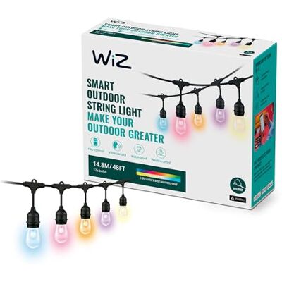 WiZ Buitenlamp Lichtsnoer Gekleurd en Wit Licht Slimme LED Verlichting Wi-Fi WiZ Buitenlamp Lichtsnoer Gekleurd en Wit Licht Slimme LED Verlichting Wi-Fi
