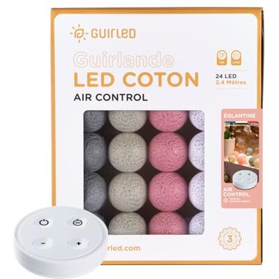 GuirLED USB LED katoenen bal lichtketting Draadloze afstandsbediening Baby nachtlampje 2 uur Inclusief 2A dubbele USB-voedingsadapter 4 intensiteiten 24 ballen 2.4m Rozenbottel GuirLED USB LED katoenen bal lichtketting Draadloze afstandsbediening Baby nachtlampje 2 uur Inclusief 2A dubbele USB-voedingsadapter 4 intensiteiten 24 ballen 2.4m Rozenbottel