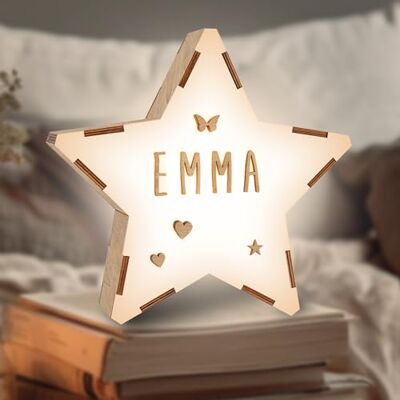 WONDEE Vintiun Gepersonaliseerd babynachtlampje, nachtlampje voor kinderen, ster, 16,5 x 16,5 x 6 cm, gepersonaliseerd cadeau voor baby's, geboorte, bedlampje, led-slaapkamer, decoratie voor babykamer, jongens en meisjes WONDEE Vintiun Gepersonaliseerd babynachtlampje, nachtlampje voor kinderen, ster, 16,5 x 16,5 x 6 cm, gepersonaliseerd cadeau voor baby's, geboorte, bedlampje, led-slaapkamer, decoratie voor babykamer, jongens en meisjes