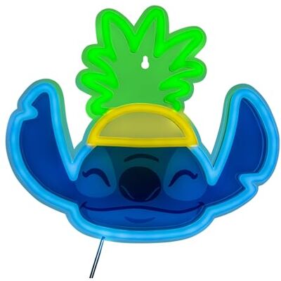 Paladone Lilo & Stitch Ananas led-neonlamp, officiële Disney lamp met netsnoer voor thuis of cadeau voor filmliefhebbers Paladone Lilo & Stitch Ananas led-neonlamp, officiële Disney lamp met netsnoer voor thuis of cadeau voor filmliefhebbers