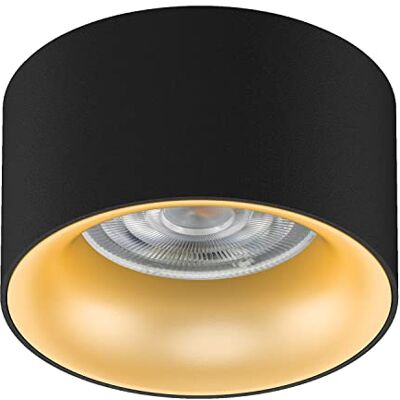 Maclean MCE457 Inbouwplafondlamp met GU5.3 fitting MR16 voor LED en halogeenlampen tot 35 W 70 x 40 mm inbouwspot aluminium rond (1 stuk zonder gloeilampen, reflector zwart/goud) Maclean MCE457 Inbouwplafondlamp met GU5.3 fitting MR16 voor LED en halogeenlampen tot 35 W 70 x 40 mm inbouwspot aluminium rond (1 stuk zonder gloeilampen, reflector zwart/goud)