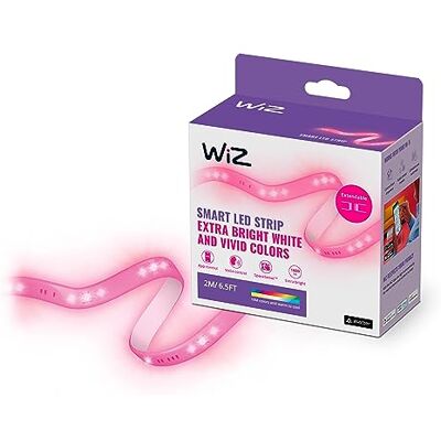 WiZ LED-strip Starterset 2 meter RGB+W Makkelijke installatie Gekleurd en Wit Licht Wi-Fi RGB; één kleur tegelijk WiZ LED-strip Starterset 2 meter RGB+W Makkelijke installatie Gekleurd en Wit Licht Wi-Fi RGB; één kleur tegelijk
