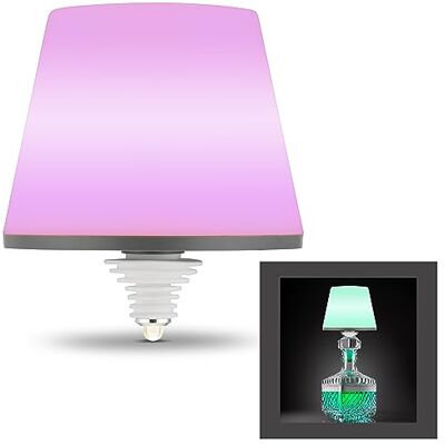 REV LAMPRUSCO Draadloze RGB-fleslamp, 130 lm, 2 W, 4000 mAh, dimbaar flessenlicht in verschillende kleuren, spatwaterdicht, touch-tafellamp voor REV LAMPRUSCO Draadloze RGB-fleslamp, 130 lm, 2 W, 4000 mAh, dimbaar flessenlicht in verschillende kleuren, spatwaterdicht, touch-tafellamp voor