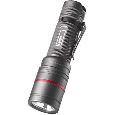 EMOS ULTIBRIGHT Lampe de poche étanche à la focalisation 340 lm LED CREE avec 200 m de distance Lampe de poche en métal robuste avec clip pour extérieur, sport, extérieur, extérieur, noir EMOS ULTIBRIGHT Lampe de poche étanche à la focalisation 340 lm LED CREE avec 200 m de distance Lampe de poche en métal robuste avec clip pour extérieur, sport, extérieur, extérieur, noir