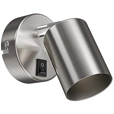 ledscom.de Wandlamp WAIKA, schakelaar, roestvrij staal, mat, rond, 1x GU10, max. 60W ledscom.de Wandlamp WAIKA, schakelaar, roestvrij staal, mat, rond, 1x GU10, max. 60W