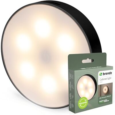 Brendz Ronde led-kastverlichting, touch-bediening, USB-C-oplaadbaar, dimbaar, magnetisch, 3 kleurtemperaturen, ledlamp, batterij, trapverlichting, zwart Brendz Ronde led-kastverlichting, touch-bediening, USB-C-oplaadbaar, dimbaar, magnetisch, 3 kleurtemperaturen, ledlamp, batterij, trapverlichting, zwart