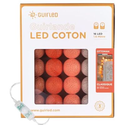 GuirLED Lichtketting met bolletjes van katoen, USB, 2 uur nachtlampje voor baby's, incl. 2 A dubbele USB-adapter, 3 intensiteiten, 16 bolletjes, 1,6 m, Ottoman GuirLED Lichtketting met bolletjes van katoen, USB, 2 uur nachtlampje voor baby's, incl. 2 A dubbele USB-adapter, 3 intensiteiten, 16 bolletjes, 1,6 m, Ottoman