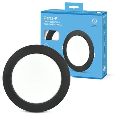 Garza Extra platte ronde led-inbouwlamp, 22 cm, 18 W, 6500 K, koud licht, 1950 lm, 30.000 uur, IP20, zwart, energiebesparing 80% Garza Extra platte ronde led-inbouwlamp, 22 cm, 18 W, 6500 K, koud licht, 1950 lm, 30.000 uur, IP20, zwart, energiebesparing 80%