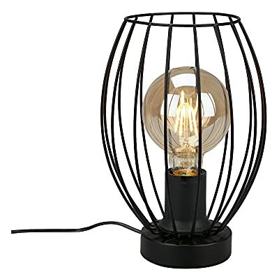 Briloner Leuchten 7026-015 tafellamp, nachtkastje, bureaulamp, 1 lamp E27, met kabelschakelaar, zwart, 175 x 256 mm (diameter x hoogte) Briloner Leuchten 7026-015 tafellamp, nachtkastje, bureaulamp, 1 lamp E27, met kabelschakelaar, zwart, 175 x 256 mm (diameter x hoogte)