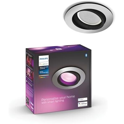 Philips White & Colour Ambiance Centura, dimbare plafondlamp voor het Hue-verlichtingssysteem met 16 miljoen kleuren, Slimme lichtregeling via stem en app, aluminium. Philips White & Colour Ambiance Centura, dimbare plafondlamp voor het Hue-verlichtingssysteem met 16 miljoen kleuren, Slimme lichtregeling via stem en app, aluminium.