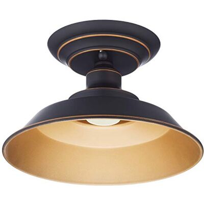 Westinghouse Lighting Verlichting 63701 Iron Hill Indoor Plafondlamp Semi-Inbouw Plafondlamp 22 cm Geolied Bronzen afwerking met reflectie Westinghouse Lighting Verlichting 63701 Iron Hill Indoor Plafondlamp Semi-Inbouw Plafondlamp 22 cm Geolied Bronzen afwerking met reflectie