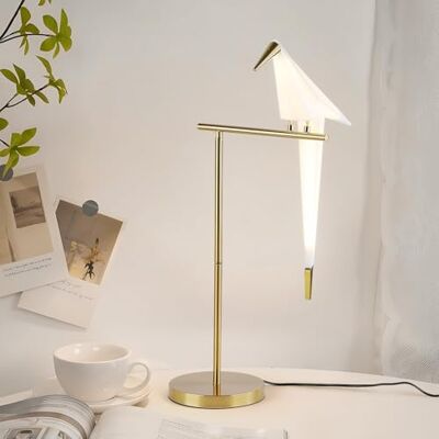 kaixunl Tafellamp Woonkamer Moderne Vogel Swing Nachtlampje LED Vintage Slaapkamer 3000K Warm Acryl Metaal Leesboek Licht Bureaulamp Goud Papier Kraan E27 Nachtlampje 79 cm x 35 cm kaixunl Tafellamp Woonkamer Moderne Vogel Swing Nachtlampje LED Vintage Slaapkamer 3000K Warm Acryl Metaal Leesboek Licht Bureaulamp Goud Papier Kraan E27 Nachtlampje 79 cm x 35 cm