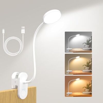 ZAPLIT 61 led-leeslamp met klem – 3 temperaturen en 10 helderheden: 2000 mAh USB-C, 40 cm flexibele hals, bedlamp, kantoor en camping ZAPLIT 61 led-leeslamp met klem – 3 temperaturen en 10 helderheden: 2000 mAh USB-C, 40 cm flexibele hals, bedlamp, kantoor en camping