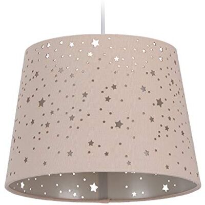 Relaxdays Kinderkamerlamp sterren om op te hangen voor meisjes, sterrenhemel, E27, ronde stoffen lampenkap, roze, 122 x 27 x 27 cm Relaxdays Kinderkamerlamp sterren om op te hangen voor meisjes, sterrenhemel, E27, ronde stoffen lampenkap, roze, 122 x 27 x 27 cm
