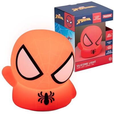 Paladone Spiderman Squishy Lamp Officiële Disney-gelicentieerde bureaulamp, speelkamerdecoratie en merchandise voor jongens en meisjes, nachtlampje cadeau voor speelkamer en Paladone Spiderman Squishy Lamp Officiële Disney-gelicentieerde bureaulamp, speelkamerdecoratie en merchandise voor jongens en meisjes, nachtlampje cadeau voor speelkamer en