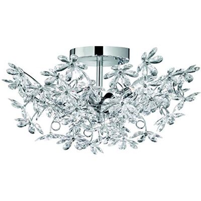 RL LIVE YOUR LIGHT Reality Leuchten R60014017 Plafondlamp, metaal, verchroomd, 50 x 50 x 25 cm RL LIVE YOUR LIGHT Reality Leuchten R60014017 Plafondlamp, metaal, verchroomd, 50 x 50 x 25 cm
