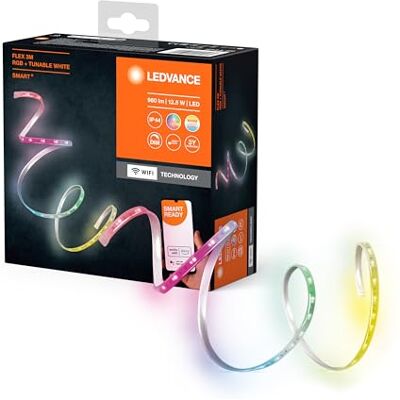 LEDVANCE SMART+ WIFI OUTD FLEX Ledstrip, 3 m, wit, 12 W, 790 lm, warm tot koud wit, bestuurbaar, RGB-licht, outdoor, app-bediening, lange levensduur, eenvoudige montage LEDVANCE SMART+ WIFI OUTD FLEX Ledstrip, 3 m, wit, 12 W, 790 lm, warm tot koud wit, bestuurbaar, RGB-licht, outdoor, app-bediening, lange levensduur, eenvoudige montage