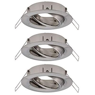 Paulmann 92485 Choose inbouwspot draaibaar, geborsteld ijzer, 3 x 10 W, zonder lamp van aluminium Paulmann 92485 Choose inbouwspot draaibaar, geborsteld ijzer, 3 x 10 W, zonder lamp van aluminium