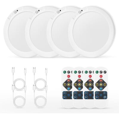 Bojim Plafondlamp voor badkamer, werkt op batterijen, bewegingsmelder, plafondlamp, kelder, oplaadbaar, draadloos, met afstandsbediening, 6000 mAh, garagelicht, zonder stroom, 4 stuks Bojim Plafondlamp voor badkamer, werkt op batterijen, bewegingsmelder, plafondlamp, kelder, oplaadbaar, draadloos, met afstandsbediening, 6000 mAh, garagelicht, zonder stroom, 4 stuks
