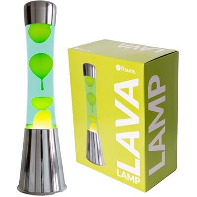 Fisura Lavalamp met verchroomde basis Verscheidenheid aan modellen Lamp met ontspannend effect Met reservelampje 11 cm x 11 cm x 39,5 cm (Geel, chroom) Fisura Lavalamp met verchroomde basis Verscheidenheid aan modellen Lamp met ontspannend effect Met reservelampje 11 cm x 11 cm x 39,5 cm (Geel, chroom)